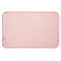 Pink hand towel mat with a small pink tag on a white background
