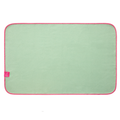 green hand towel with pink border