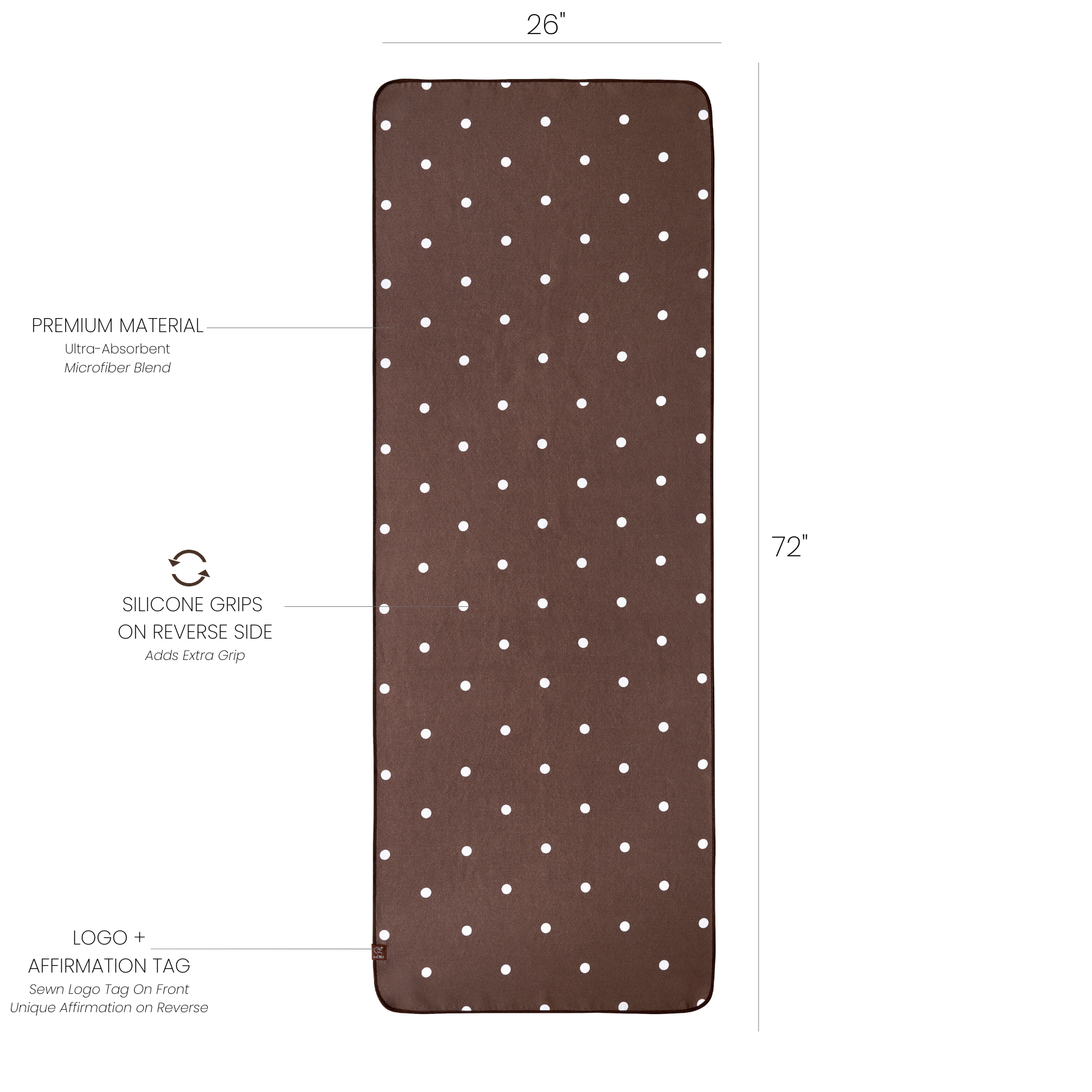 Cocoa Mat Towel (Snap-Free ⓧ)